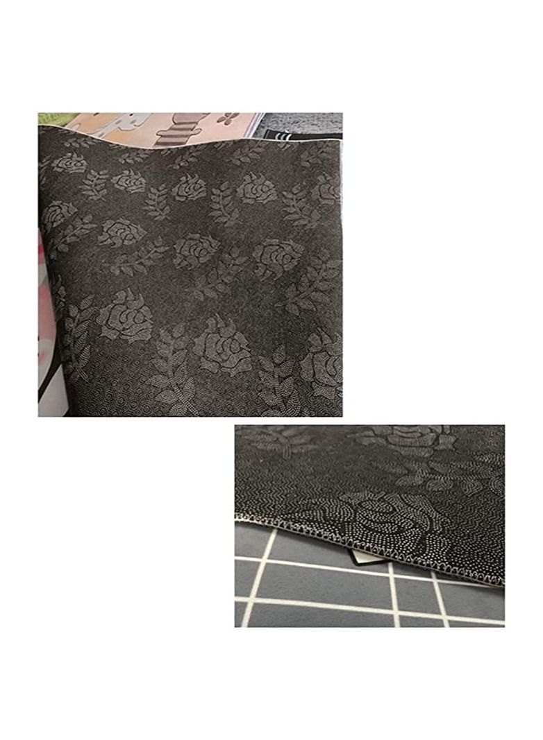 MahMir Kitchen Rug Mat Set-Cushioned Anti-Fatigue Runner Floor Comfort mats-kitchen rugs 2 pcs Set-Help relieve pressure while cooking-Non-slip Mat for all Rooms & Bathrooms too ( Black Marble ) - Image 3